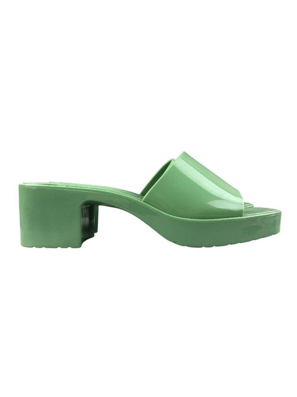 Beach by Matisse Women's Size 8M Wade Green Open Toe Jelly Heeled Sandals